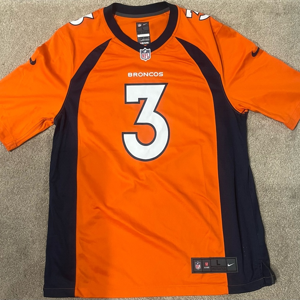 Nike NFL Denver Broncos Jersey Men’s Large Russell Wilson